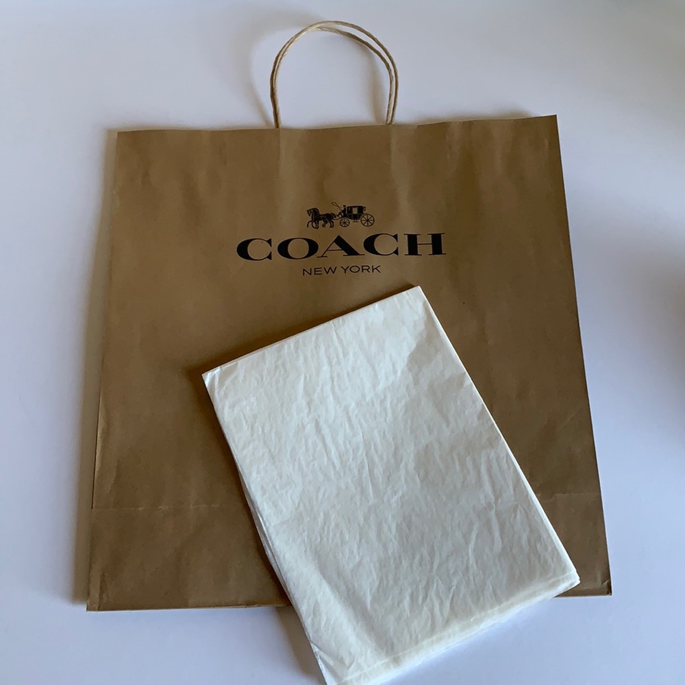 Coach Large Shopping Bag And Logo Tissue Gem